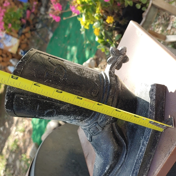 Door Stop Antique Branded Cowboy Boot Cast Iron - Picture 4 of 9